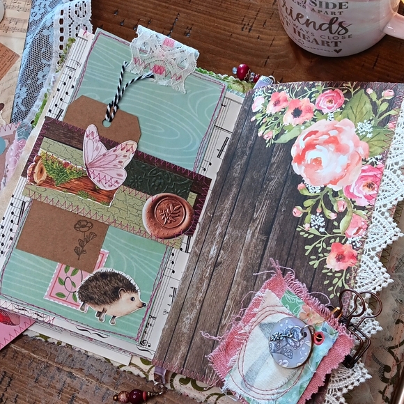 Boho Whimsical Forest Soft Cover Handmade Journal - Picture 11 of 14